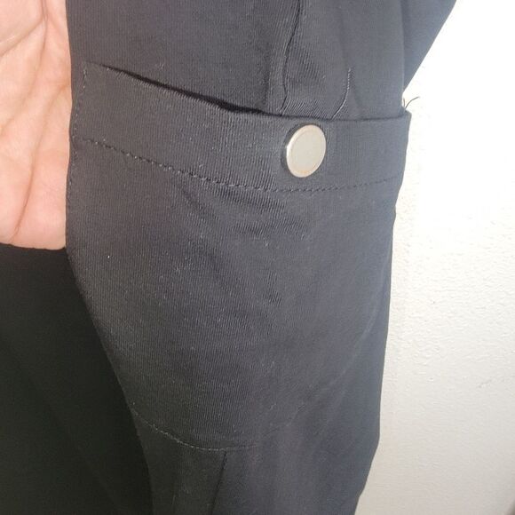 Chico’s Zenergy black knit crop wide leg pants size 0 Small - Picture 4 of 7